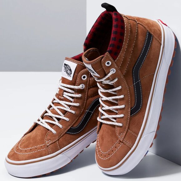 VANS Sk8-Hi MTE-1 Plaid Brown SNEAKER BOOT SHOES SKATEBOARDING MENS 10 NEW - Picture 16 of 16